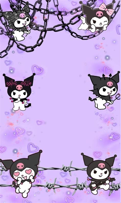 Magical Kuromi Purple Background Pictures Clips And Articles