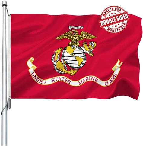 Double Sided Marine Corps Usmc Flag 3x5 Outdoor Heavy Duty Polyester