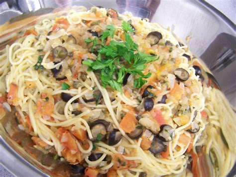 Crown prince flat anchovies in olive oil. Spaghetti with Olive, Caper and Anchovy Sauce | Eat ...