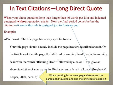 Apa Direct Quote In Text Citation Shortquotescc