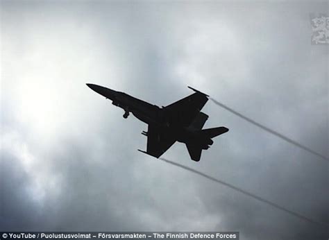 Finalnd Fighter Jets Take Off And Land On Public Roads During A