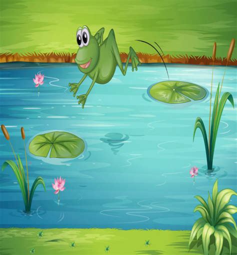 Jumping Frog Clip Art Vector Images And Illustrations Istock