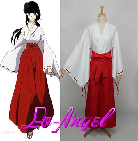 Hot Sale Anime Inuyasha Kikyo Kimono Mikofuku Cosplay Halloween Party