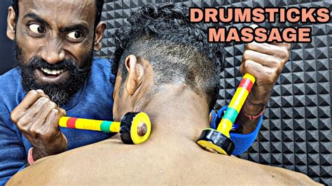 Shoulder Pain Relief Massage Therapy With Drumsticks Amazing Head