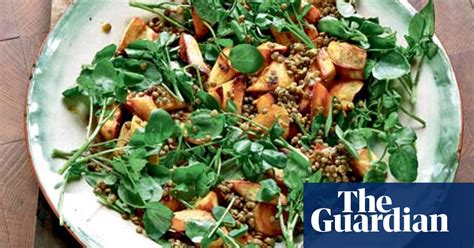 hugh fearnley whittingstall s roasted parsnip puy lentil and watercress salad recipe food