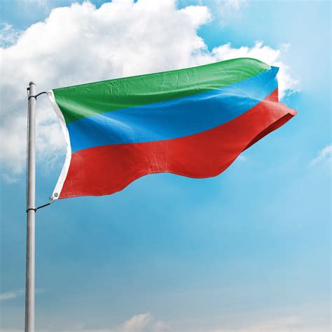 flag of the republic dagestan 3 5ft 90 150cm flags federal subjects russia custom logo indoor
