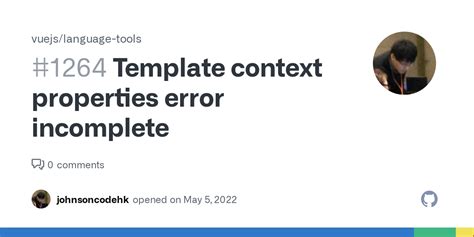 Template Context Properties Error Incomplete Issue 1264