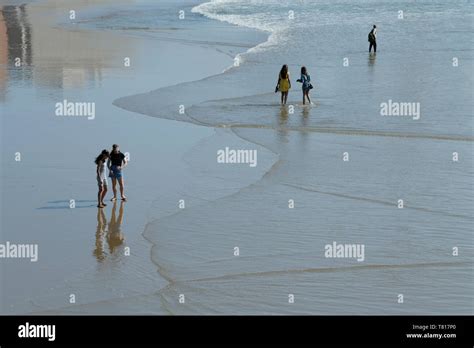 Groups Of Young Girls Walking And Standing On Beach Durban Kwazulu