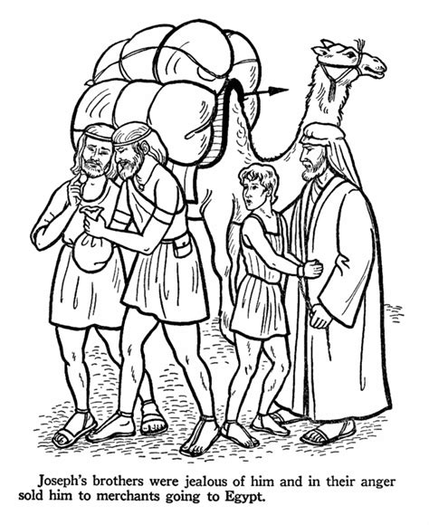 Joseph Sold Into Bondage Old Testament Coloring Pages