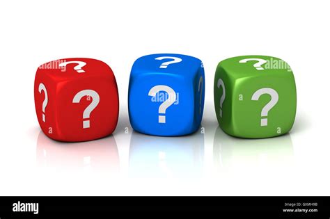 Dice Question Mark Symbol Isolated High Resolution Stock Photography
