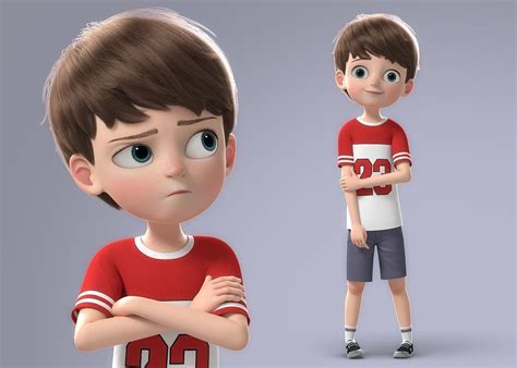 39 Awesome Child 3d Model Free Mockup
