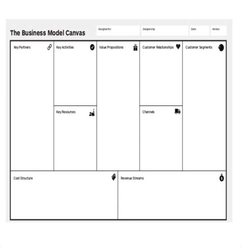 Business Model Canvas Template Word