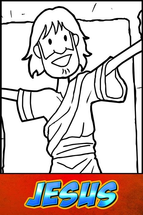 The Heroes Of The Bible Coloring Pages Jesus Bibleheroesart Store