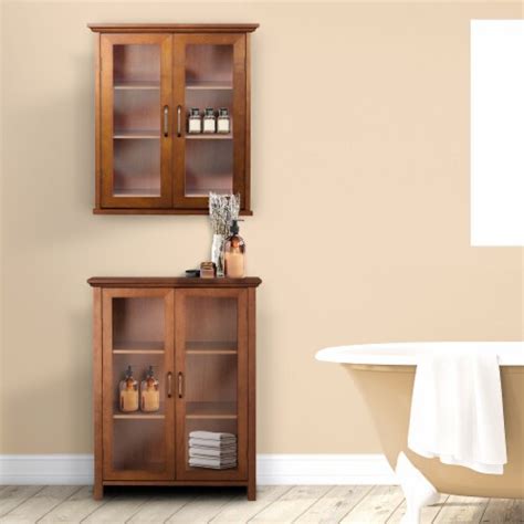 Elegant Home Fashions Wooden Bathroom Wall Storage Cabinet Room Space
