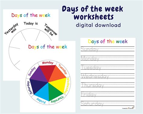 Days Of The Week Worksheets Activity Shelter Worksheets Library