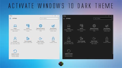 Windows Customs Activate Windows 10 Dark Theme