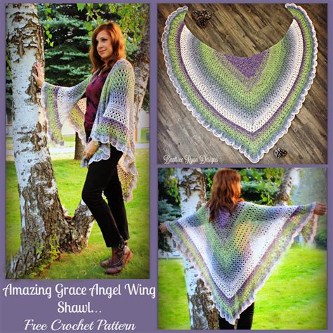 Amazing Grace Angel Wing Shawl Free Crochet Pattern