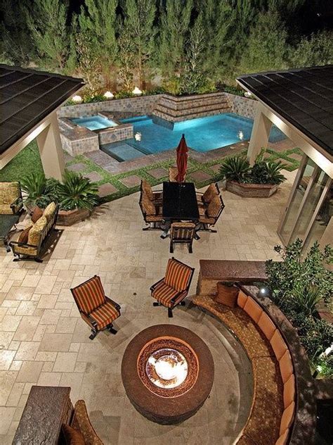 Fire Pit With Seating Near The Pool Pictures Photos And Images For
