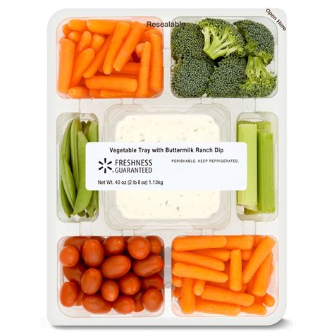 Freshness Guaranteed Vegetable Tray With Buttermilk Ranch Dip 40 Oz