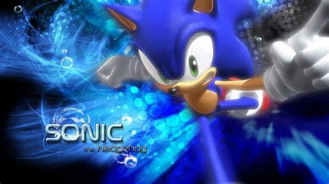 Sonic The Hedgehog In Blue White Bubbles Background Hd Sonic Wallpapers