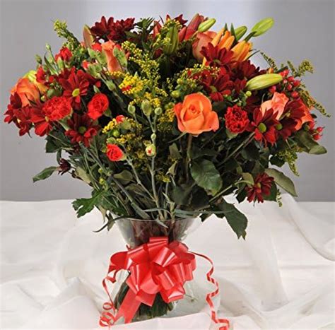 Luxury Red Yellow And Orange Rose Bouquet And Handwritten Card Fresh