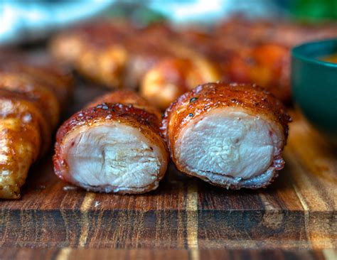 Pellet Grill Bacon Wrapped Smoked Chicken Tenders Grilling 24x7