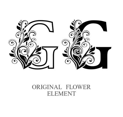 Fancy G Letter Drawings Illustrations Royalty Free Vector Graphics