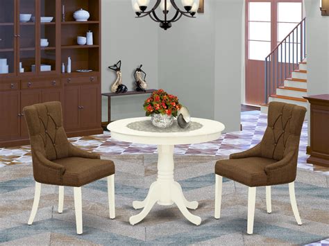 Anfr3 Lwh 18 3pc Dinette Set Includes A Small Rounded Kitchen Table And