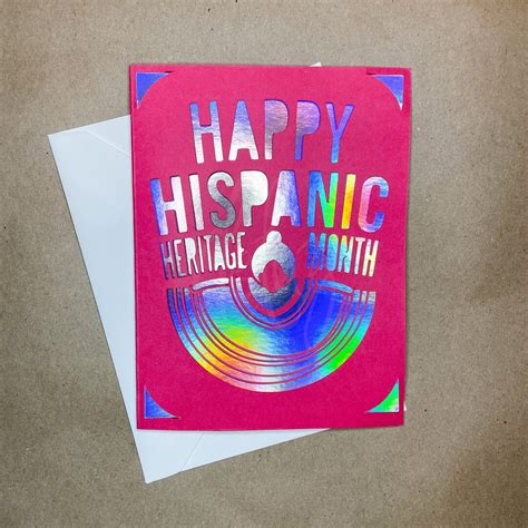 Happy Hispanic Heritage Month Card Celebrating Hispanic Heritage