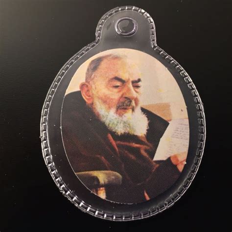 St Padre Pio Vintage Holy Card With 2nd Class Free Relic Father Pio B