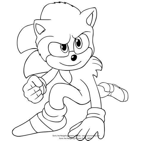 Sonic The Hedgehog Coloring Page Drawing 4