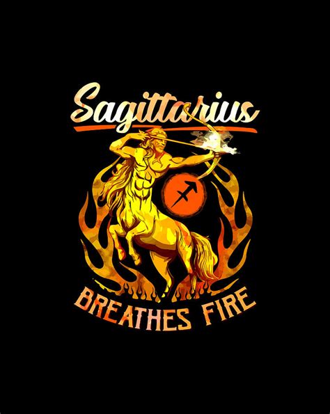 Sagittarius Breathes Fire Astrology Zodiac Digital Art By Luke Henry
