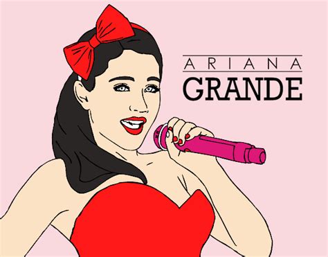 Desenho De Ariana Grande Cantando Pintado E Colorido Por Usu Rio N O