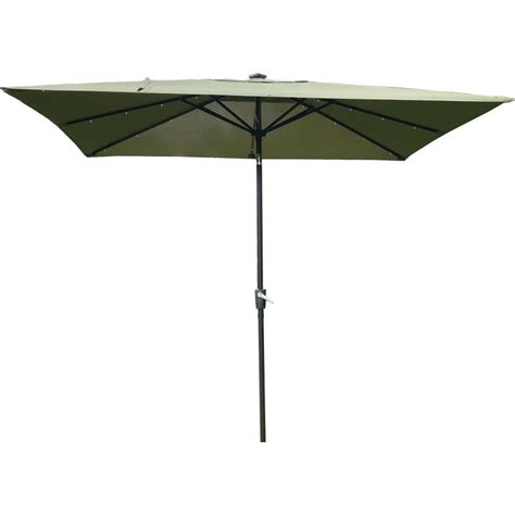 Buy Outdoor Expressions 9 Ft Rectangular Patio Umbrella With Led Solar