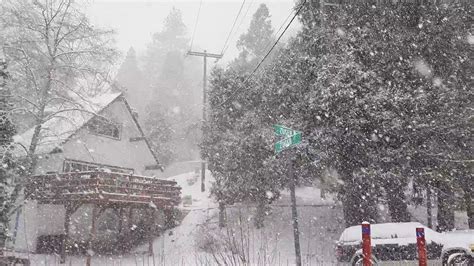 Snow Falls In San Bernardino County During Major Winter Storm