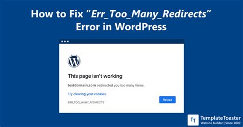 How To Fix Err Too Many Redirects Error In Wordpress