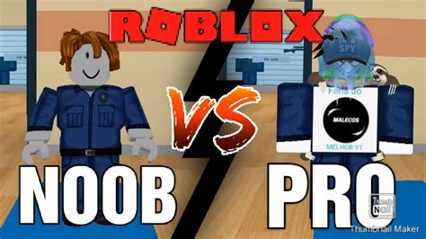 Roblox Noob Vs Pro De Policial No Prison Life Youtube