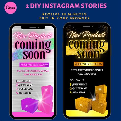 Coming Soon Instagram Stories Template New Hair Arrivals Etsy