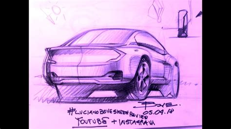 How To Draw Cars Car Sketch Tutorial Luciano Bove Youtube