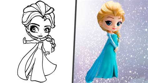 Frozen 2 How To Draw And Color Elsa Chibi Youtube