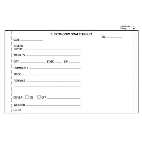 Rice Lake Electronic Scale Tickets