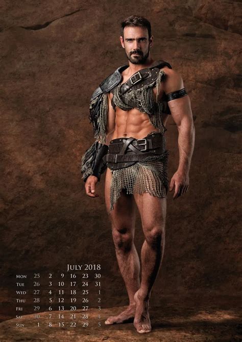 Calendar Season Jess Vill The Warrior DNA Magazine Australia Warrior Costume Hot Male