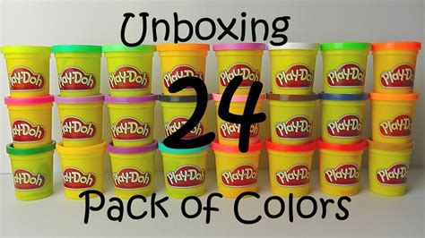 Unboxing Play Doh 24 Pack Of Colors Youtube
