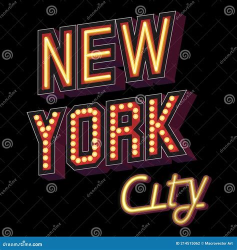 New York City Lettering Stock Vector Illustration Of Print 214515062
