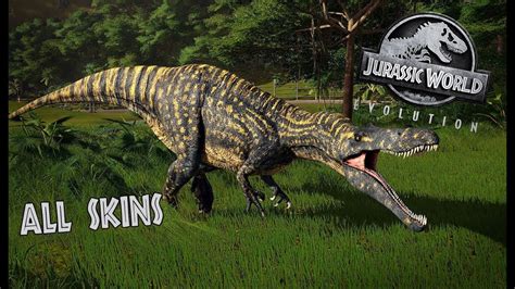 Jurassic World Evolution All Deluxe Dinosaur Skins Youtube