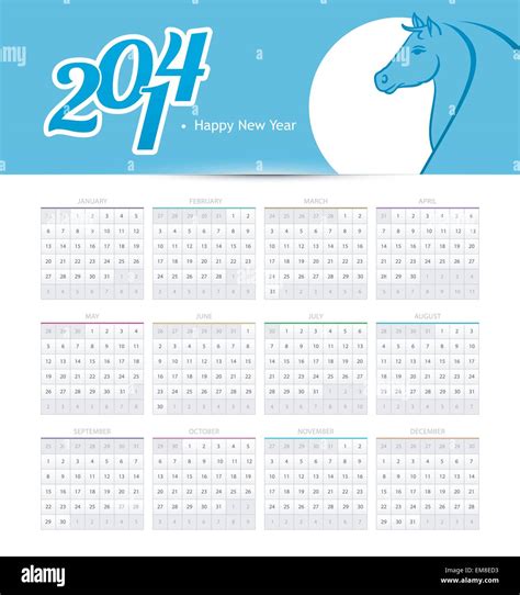 Calendar 2014 Stock Vector Images Alamy