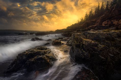 Earths Breathtaking Views Sunset Along Maines Rocky Coast Somewhere