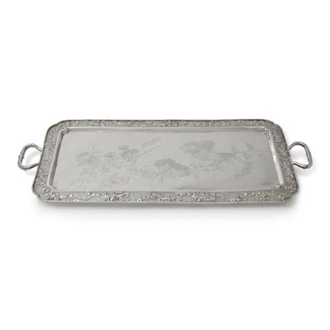 A Chinese Export Silver Two Handled Tray Luen Hing Shanghai Early 20th Century Design 1720