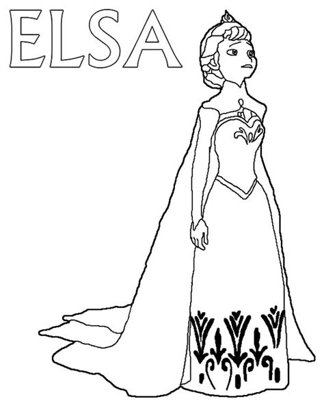 Queen Elsa Coloring Pages : Coloring Sky