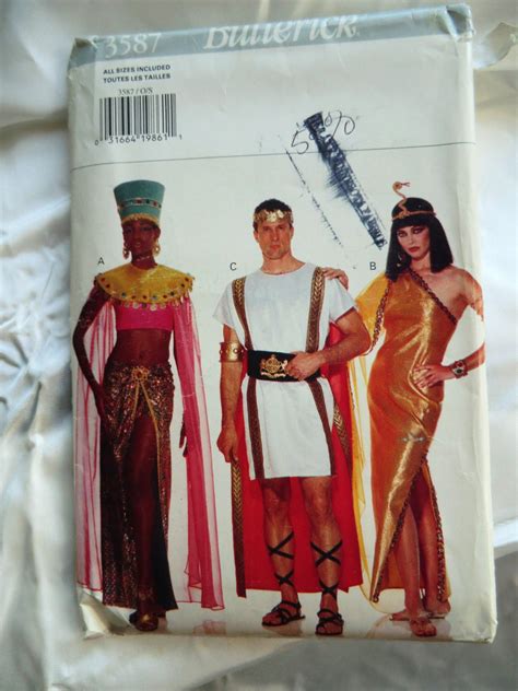 Butterick Pattern 3587 Uncut Nefertiti Caesar Cleopatra Adult Costume Pattern Adult